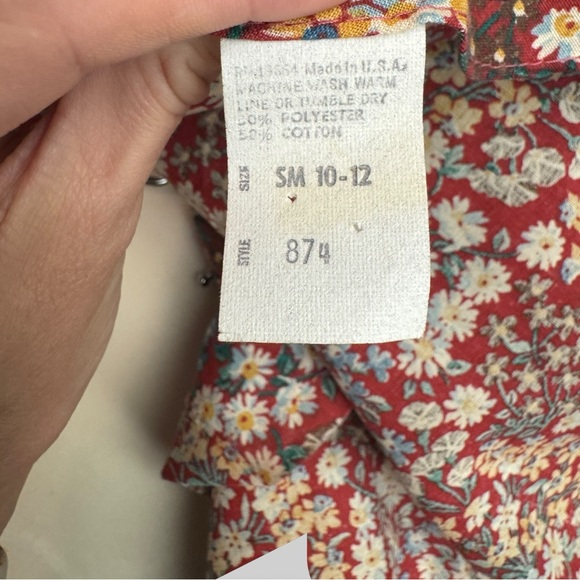 Vintage 60s Floral Dress with Zipper Ruffle Details Pockets Cottage Boho - Picture 7 of 7